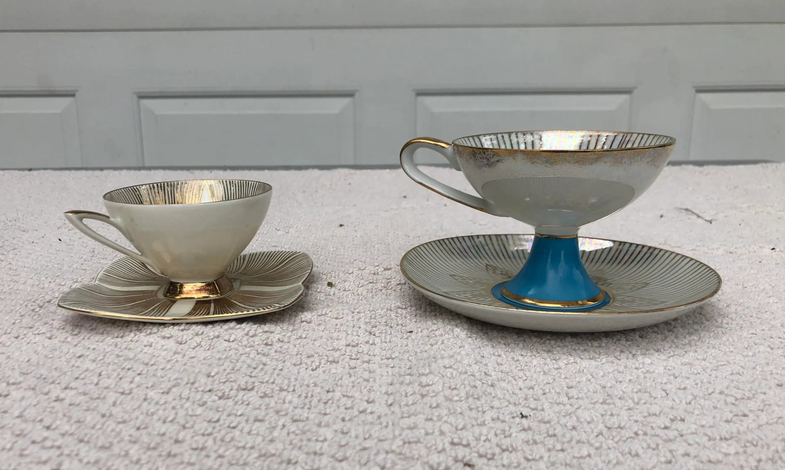 Vintage Bone China Tea Cups & Saucers Set- 4 Pieces - 11