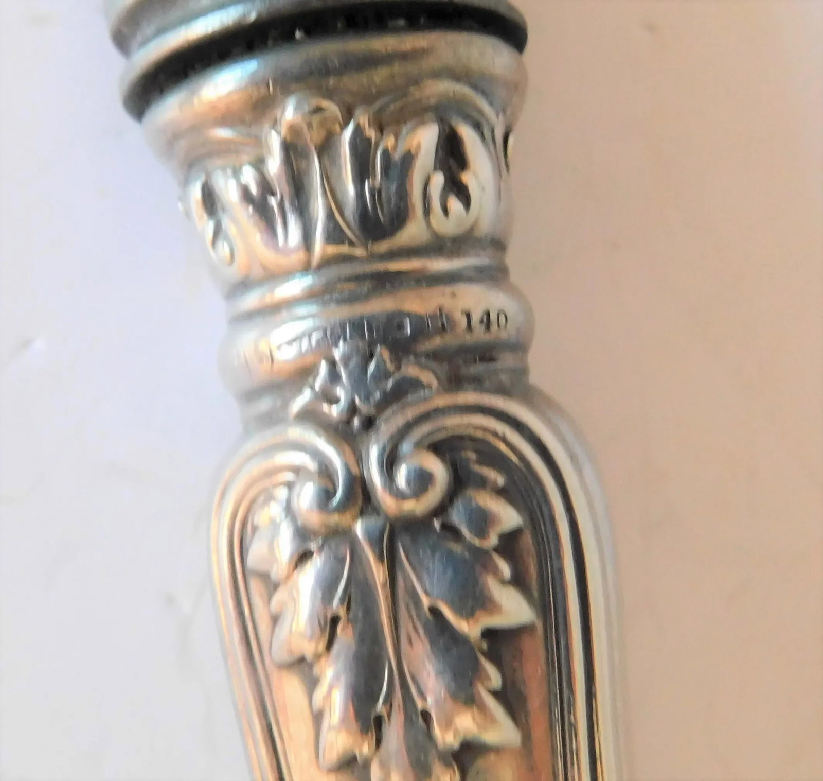 Vintage Preisner Sterling Silver Carving Knife & Fork Set- 2 Pieces - 6
