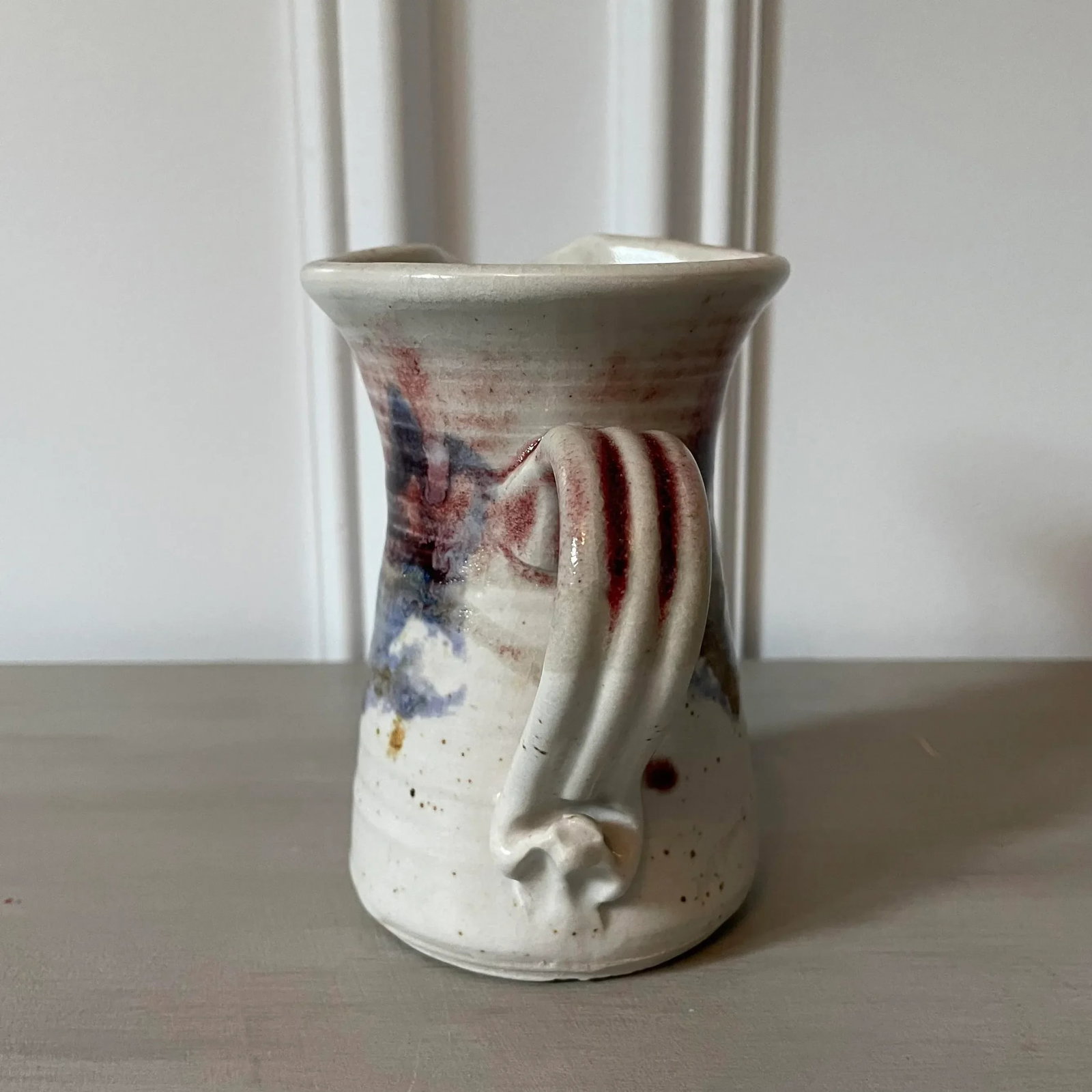 Vintage Hand-Thrown Artist Signed Studio Pottery Glazed Small Pitcher - 5