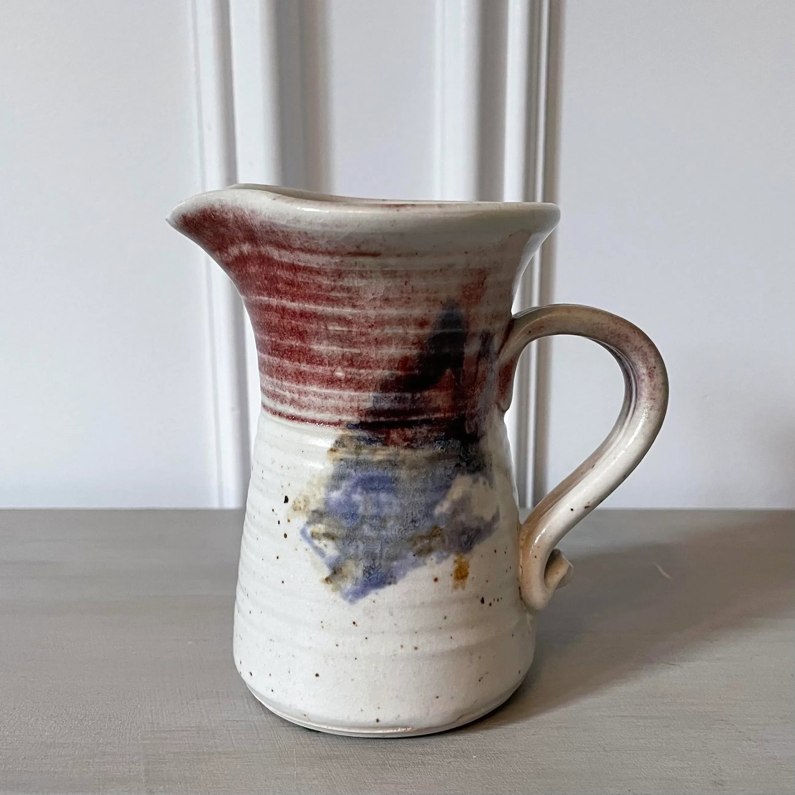 Vintage Hand-Thrown Artist Signed Studio Pottery Glazed Small Pitcher - 6