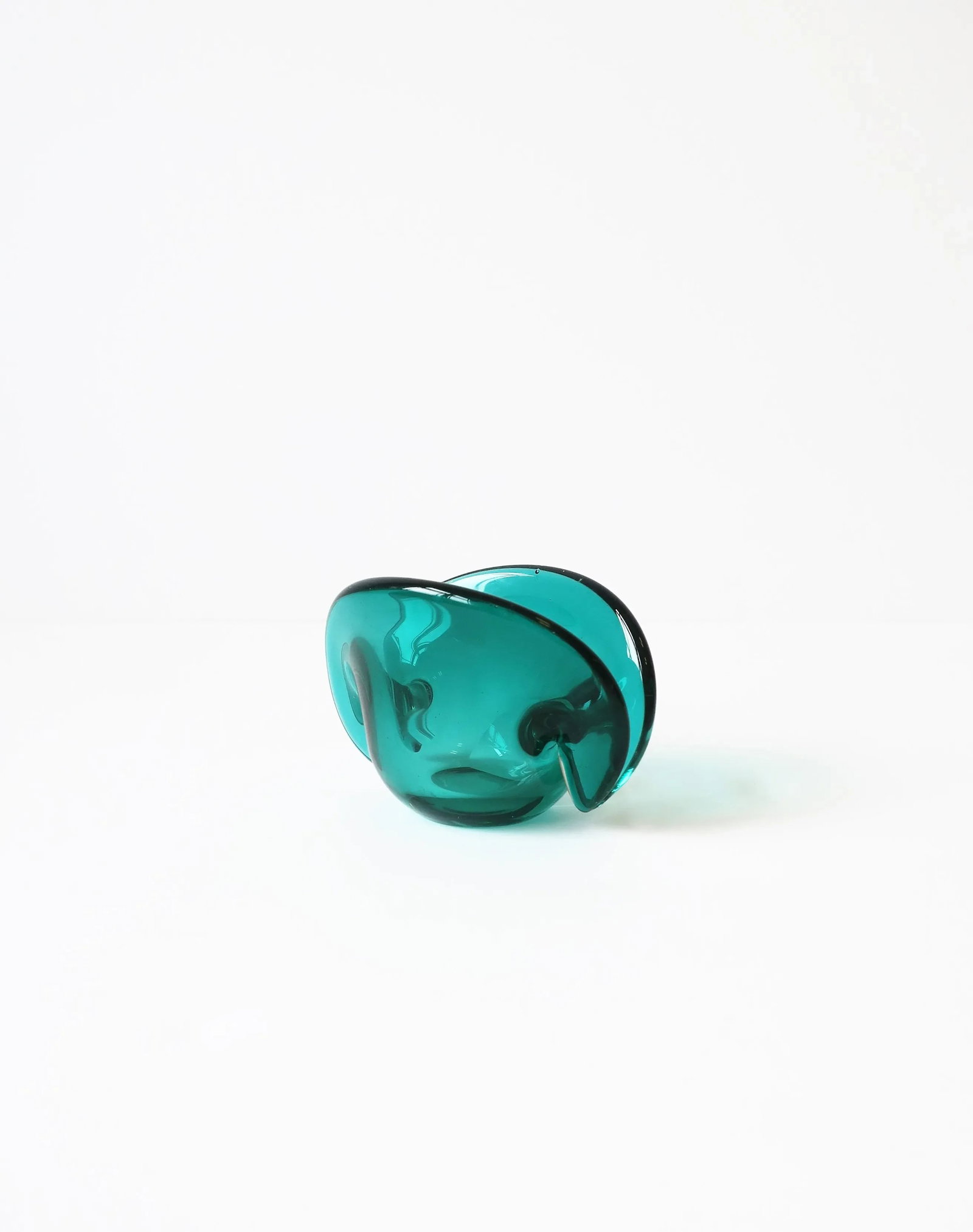 Italian Modern Murano Emerald Green Art Glass Seashell Dish - 4