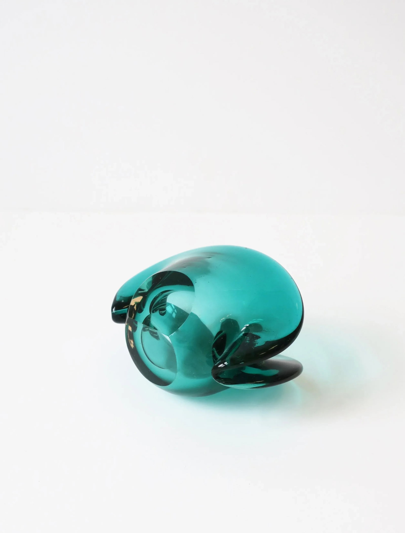 Italian Modern Murano Emerald Green Art Glass Seashell Dish - 5