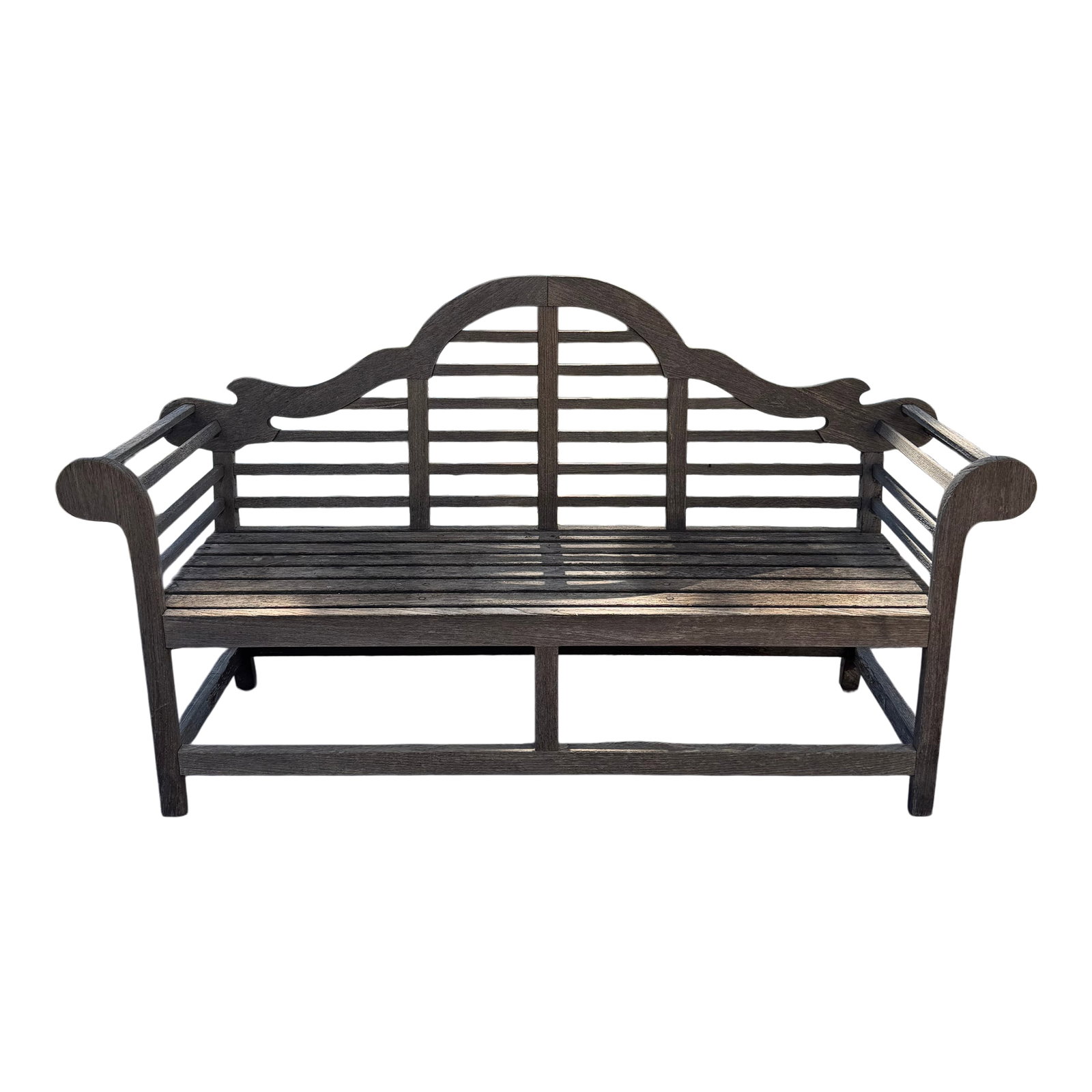 Vintage Teak Garden Bench: This vintage bench was found on our lake property, covered by overgrown vines. Has a patina you can't replicate new. We are leaving the mountains so time to sell. Ask any questions. Condition: