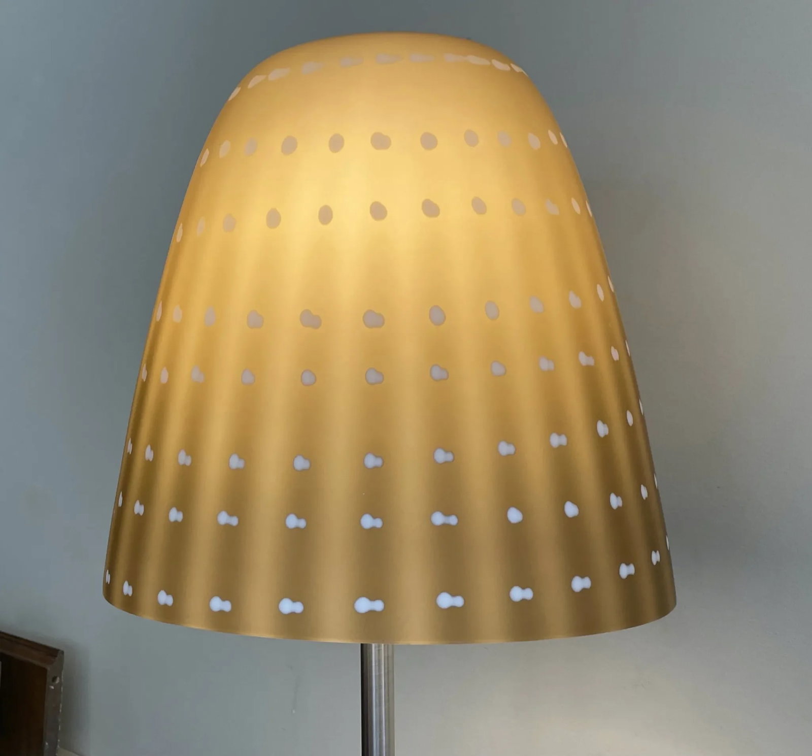 1950s Sculptural Hand Blown Mushroom Floor Lamp With Brushed Nickel Base Styled After Murano - 2