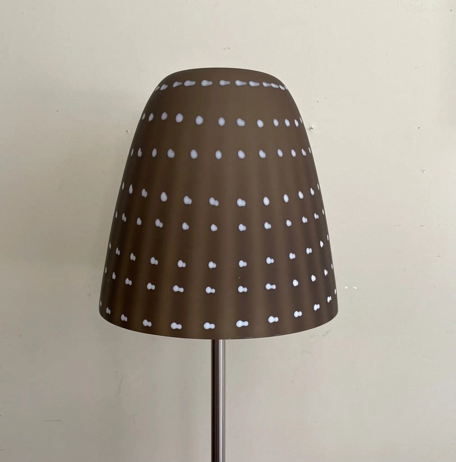 1950s Sculptural Hand Blown Mushroom Floor Lamp With Brushed Nickel Base Styled After Murano - 7