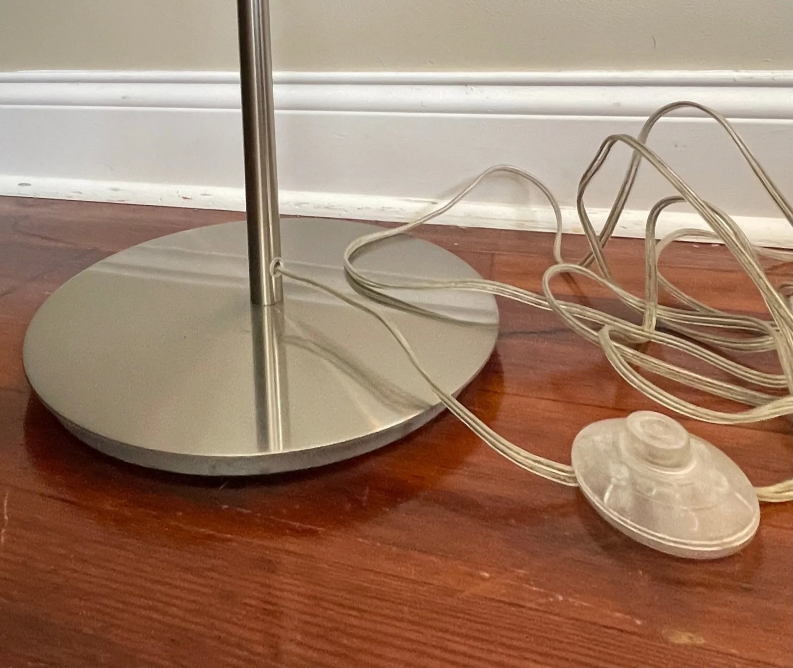 1950s Sculptural Hand Blown Mushroom Floor Lamp With Brushed Nickel Base Styled After Murano - 8