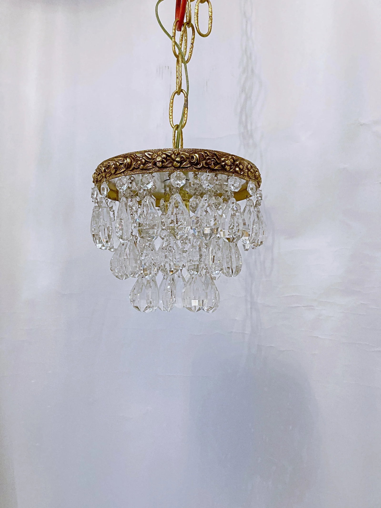 Antique Italian Bronze Upside Down Layered Chandelier - 2