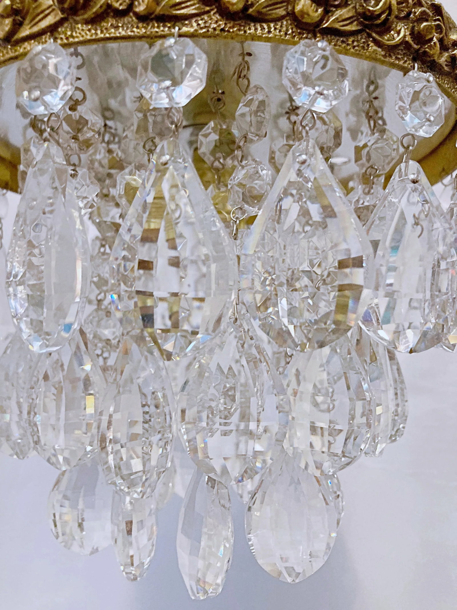 Antique Italian Bronze Upside Down Layered Chandelier - 4