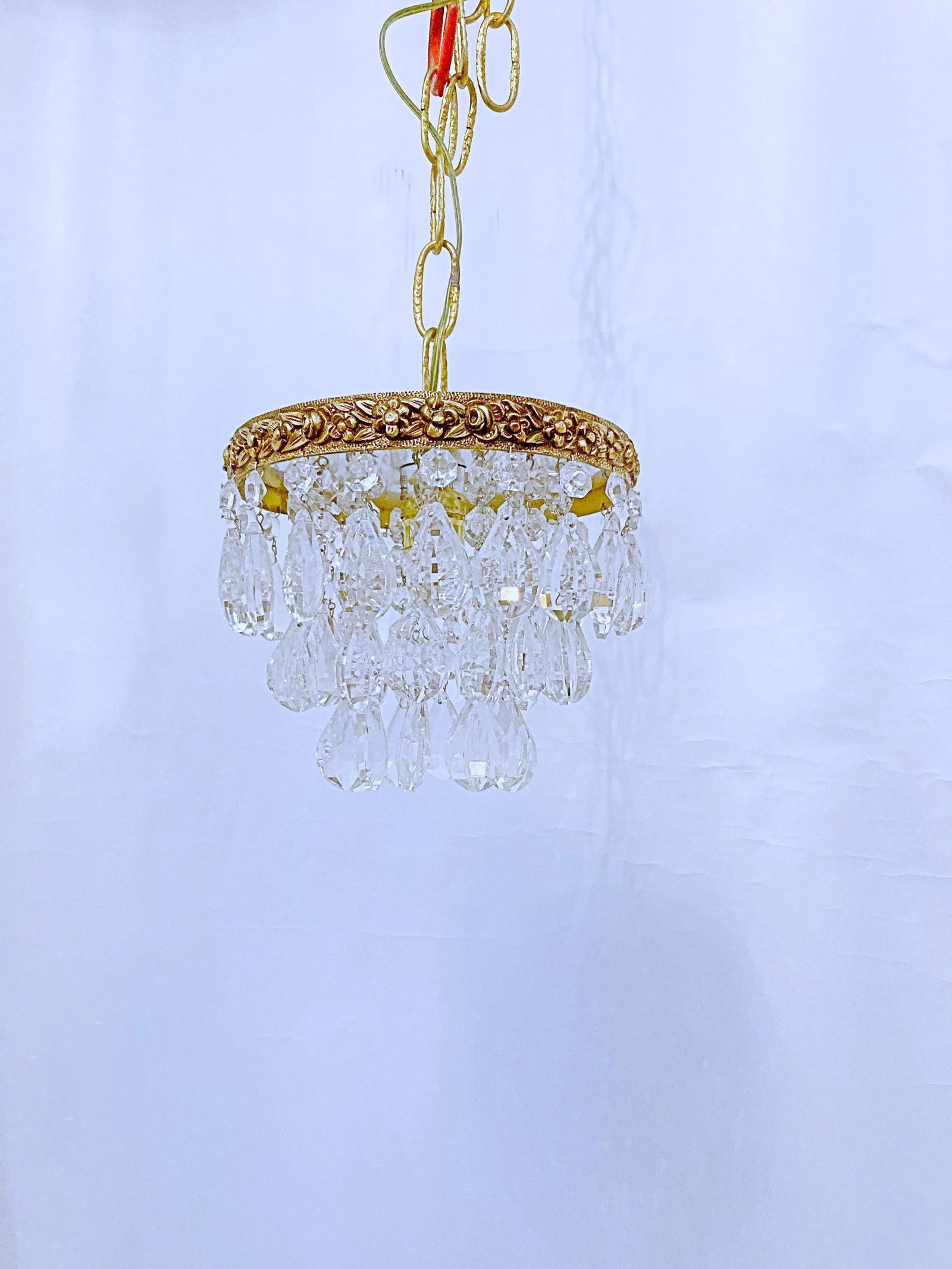 Antique Italian Bronze Upside Down Layered Chandelier - 8