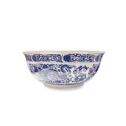 Asian Blue & White Porcelain Bowl - 2