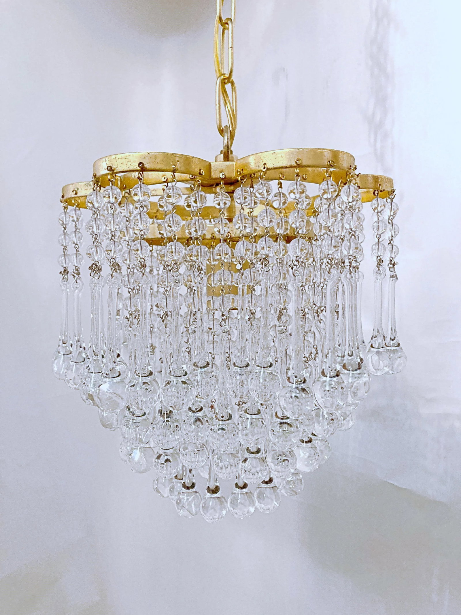 Mid-Century Italian Upside Down Layered Chandelier - 2