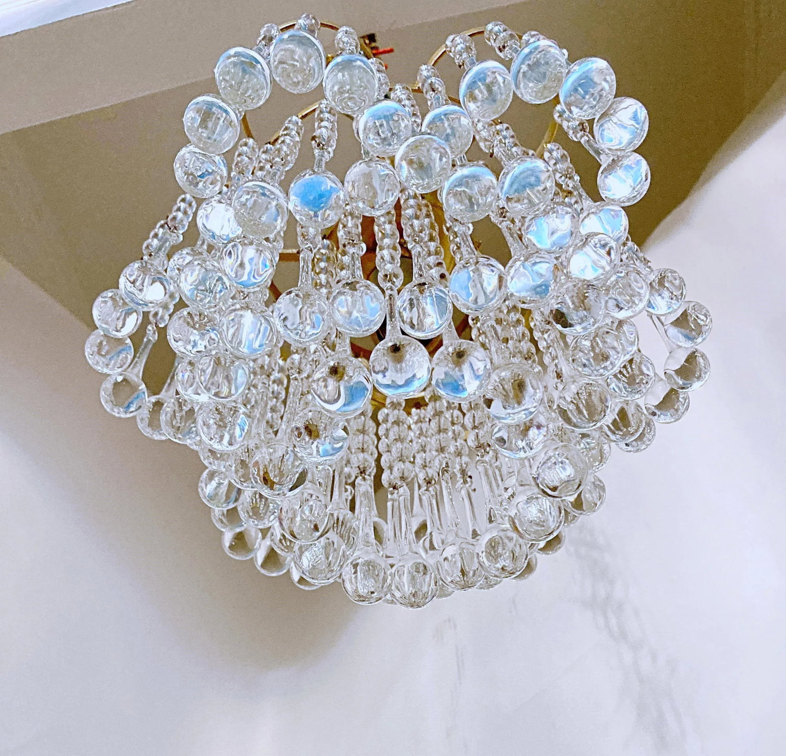 Mid-Century Italian Upside Down Layered Chandelier - 3