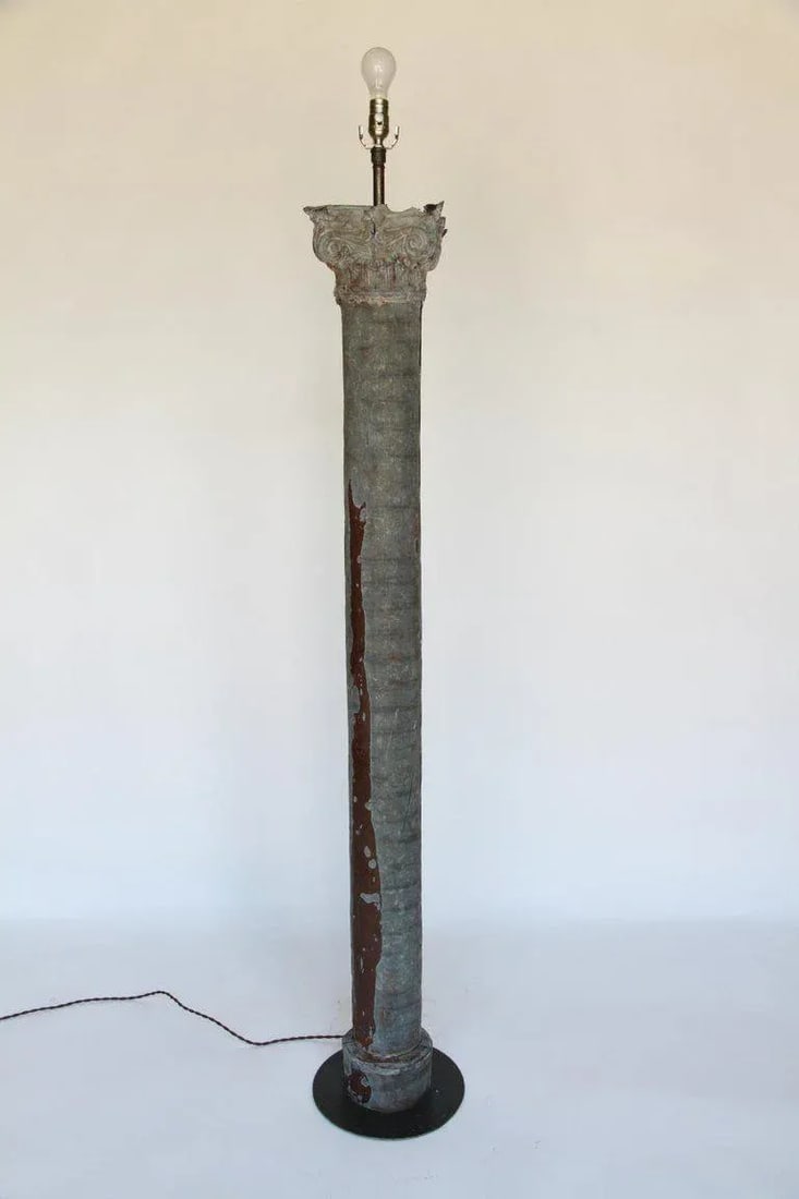 Mid 20th Century Zinc Column Mold Re-Purposed Floor Lamp - 10