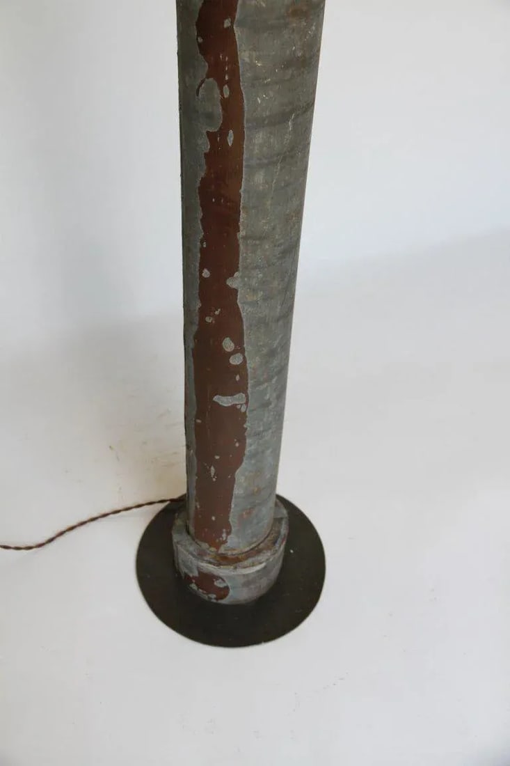 Mid 20th Century Zinc Column Mold Re-Purposed Floor Lamp - 5