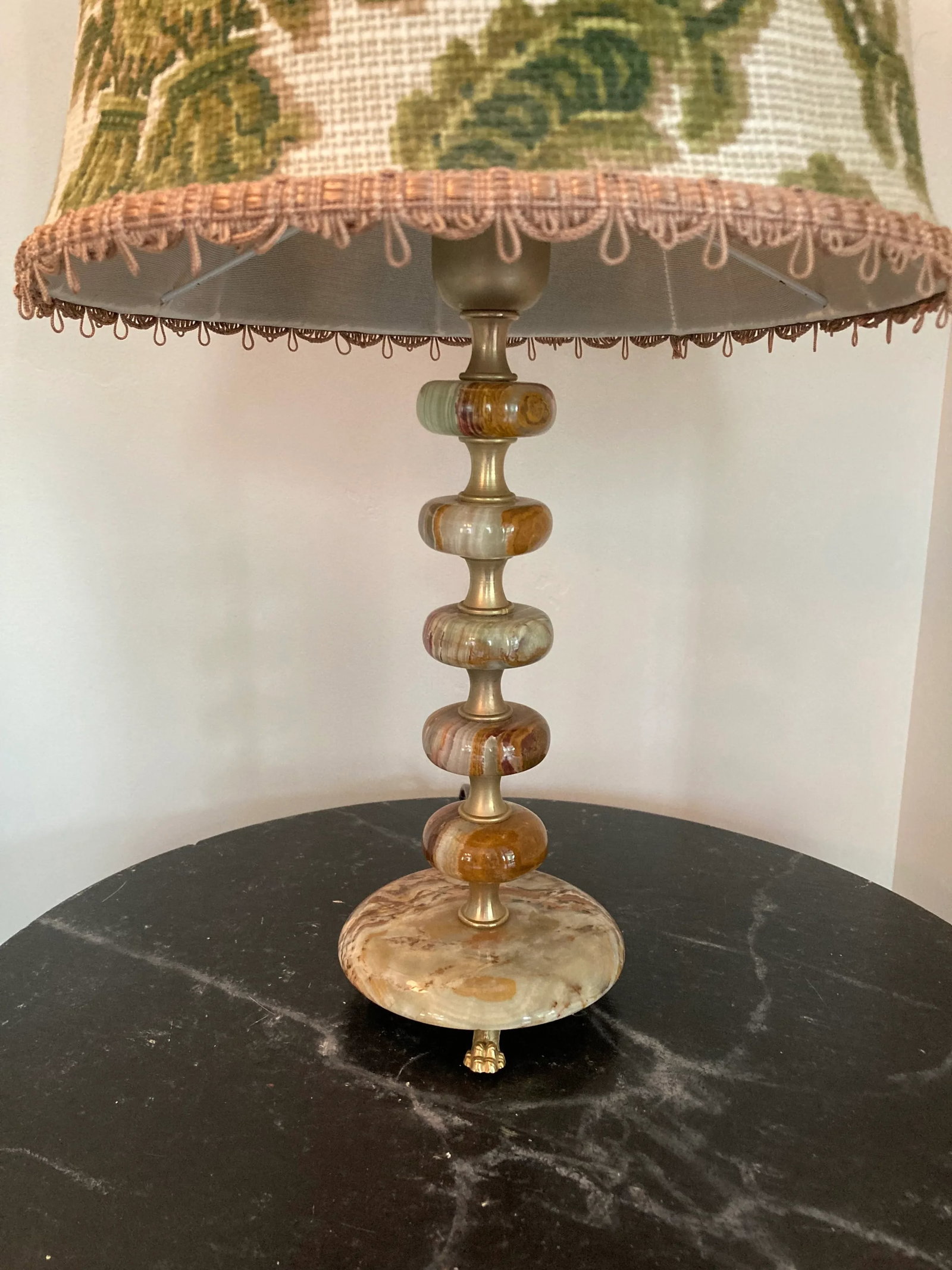 1970s Jade Lamp With Custom Shade - 10