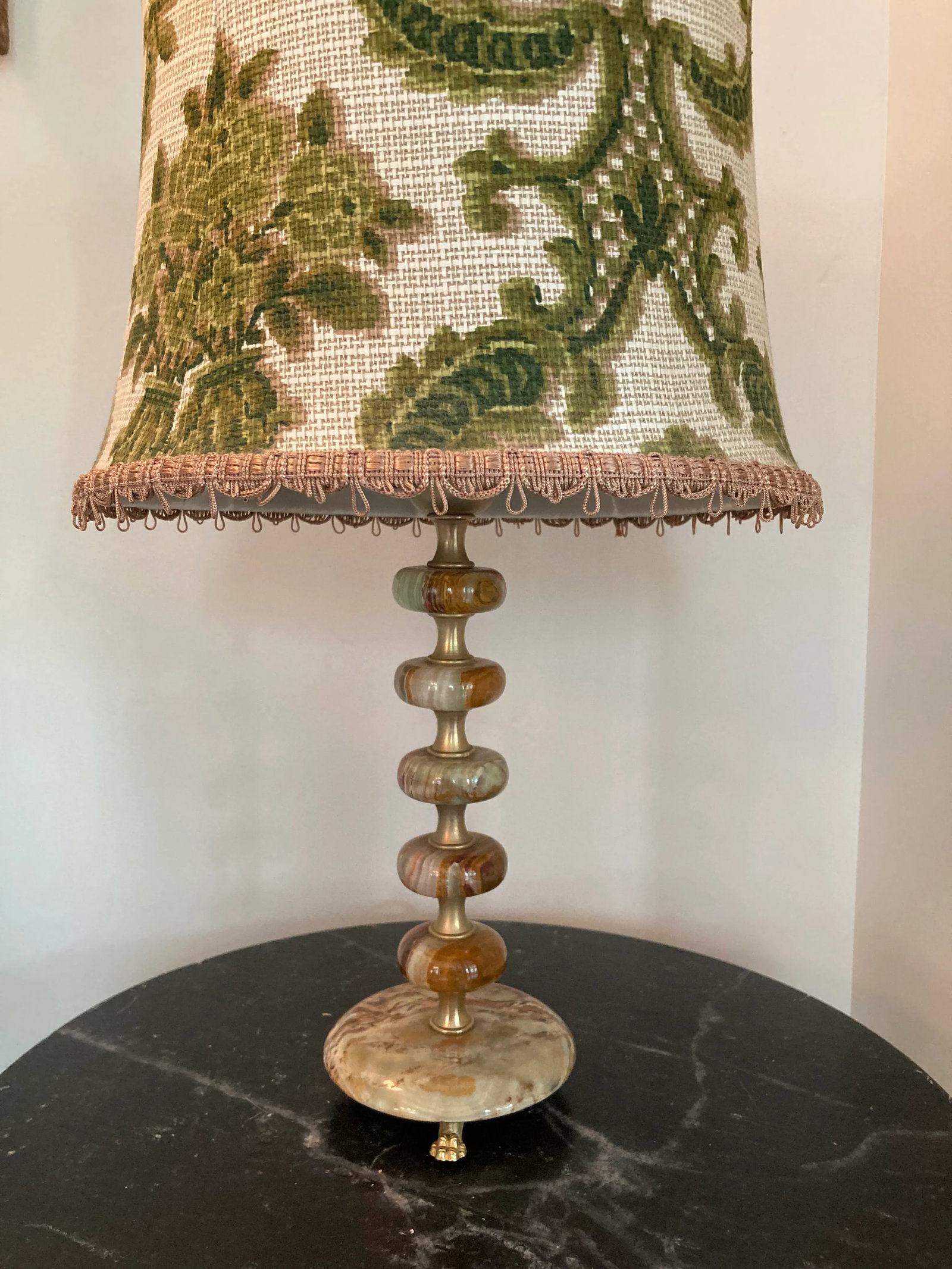 1970s Jade Lamp With Custom Shade - 12