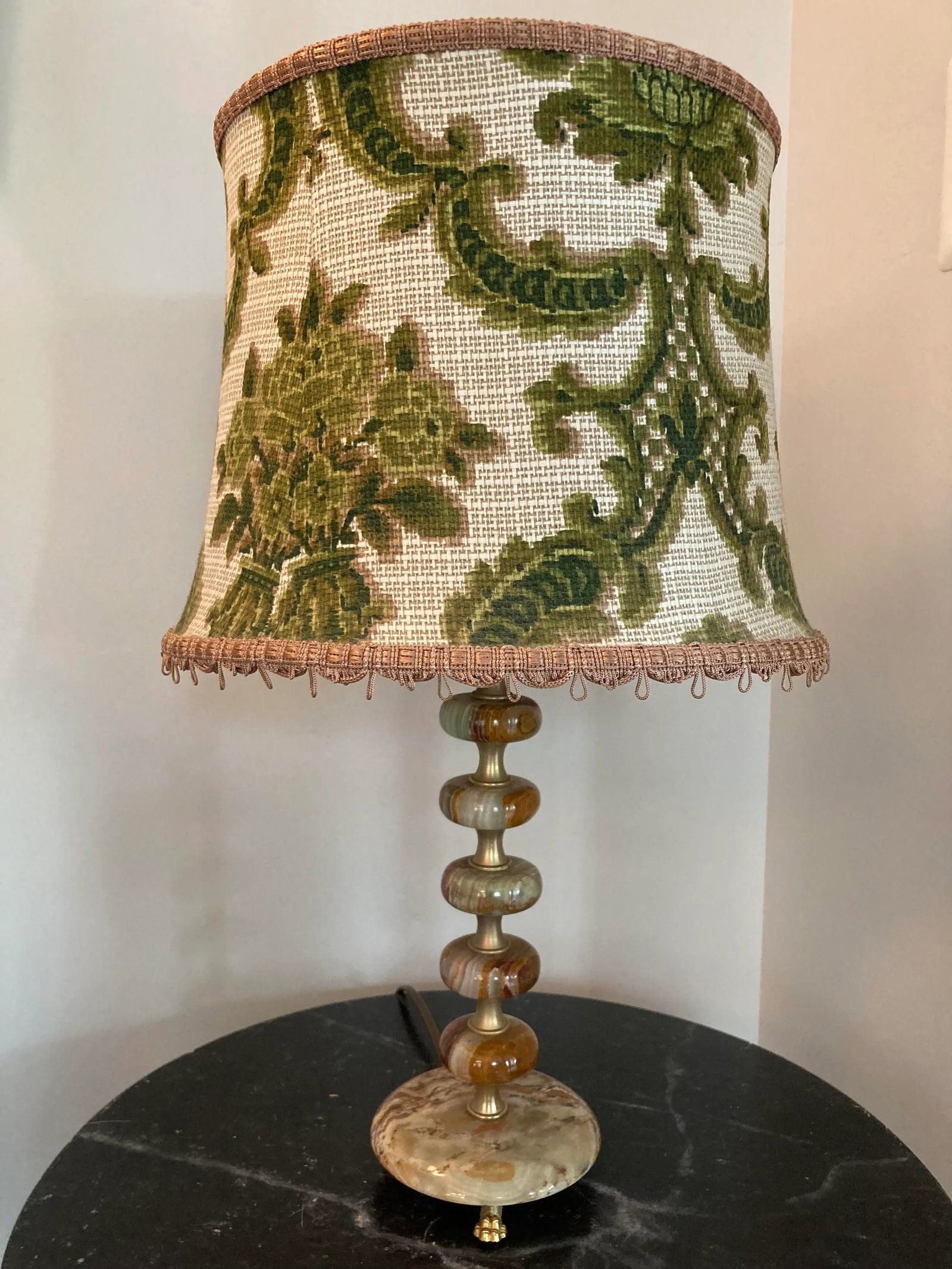 1970s Jade Lamp With Custom Shade - 13
