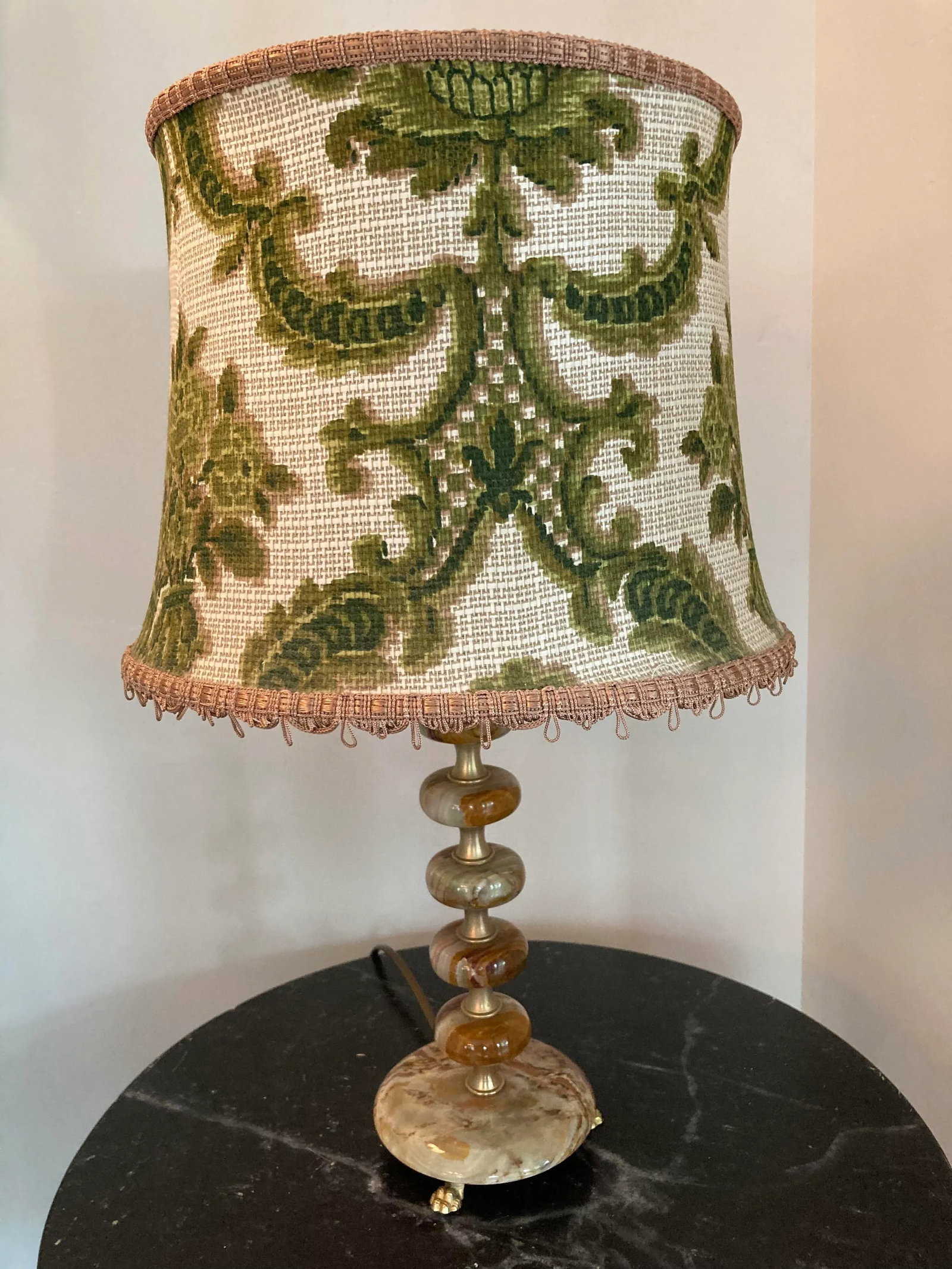 1970s Jade Lamp With Custom Shade - 4