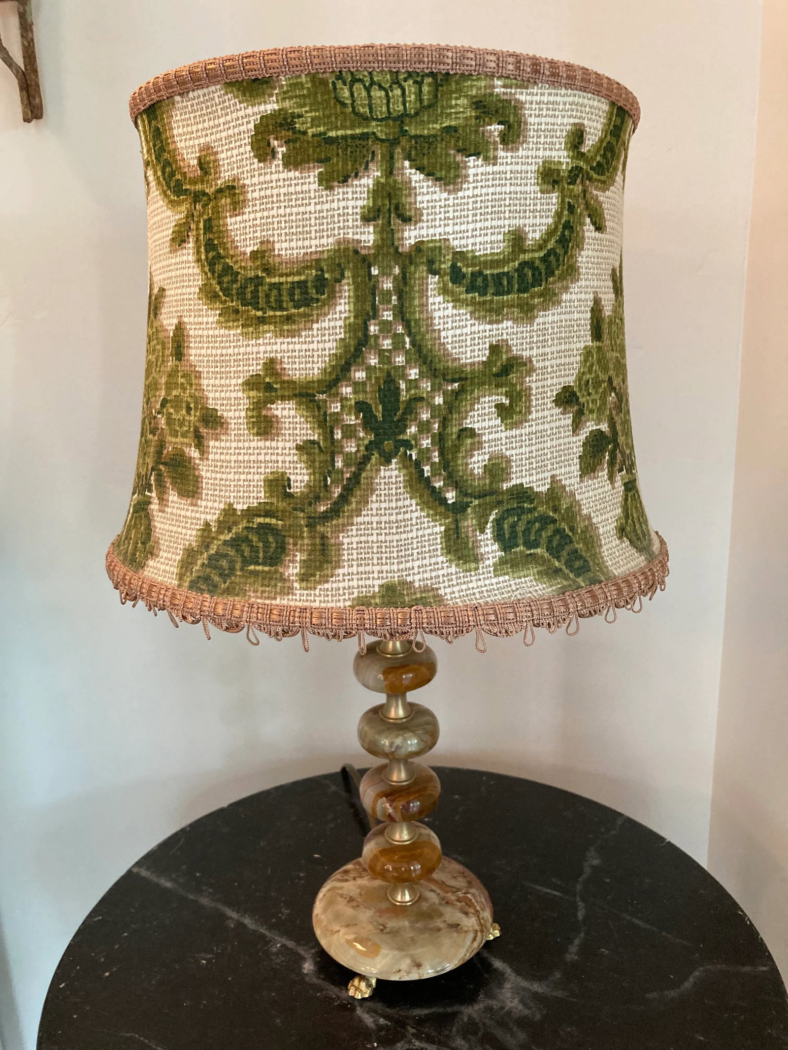 1970s Jade Lamp With Custom Shade - 5