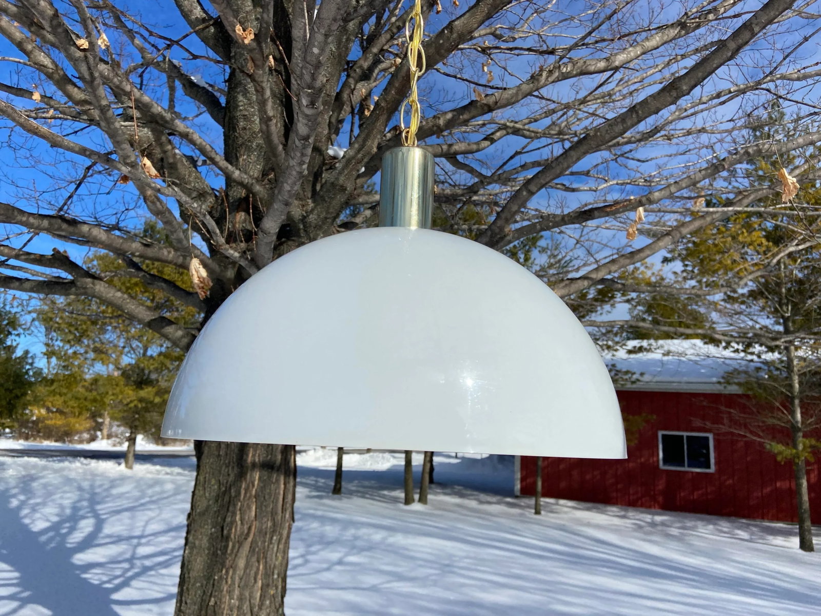 Modern Dome Pendant Light, 1970s - 7