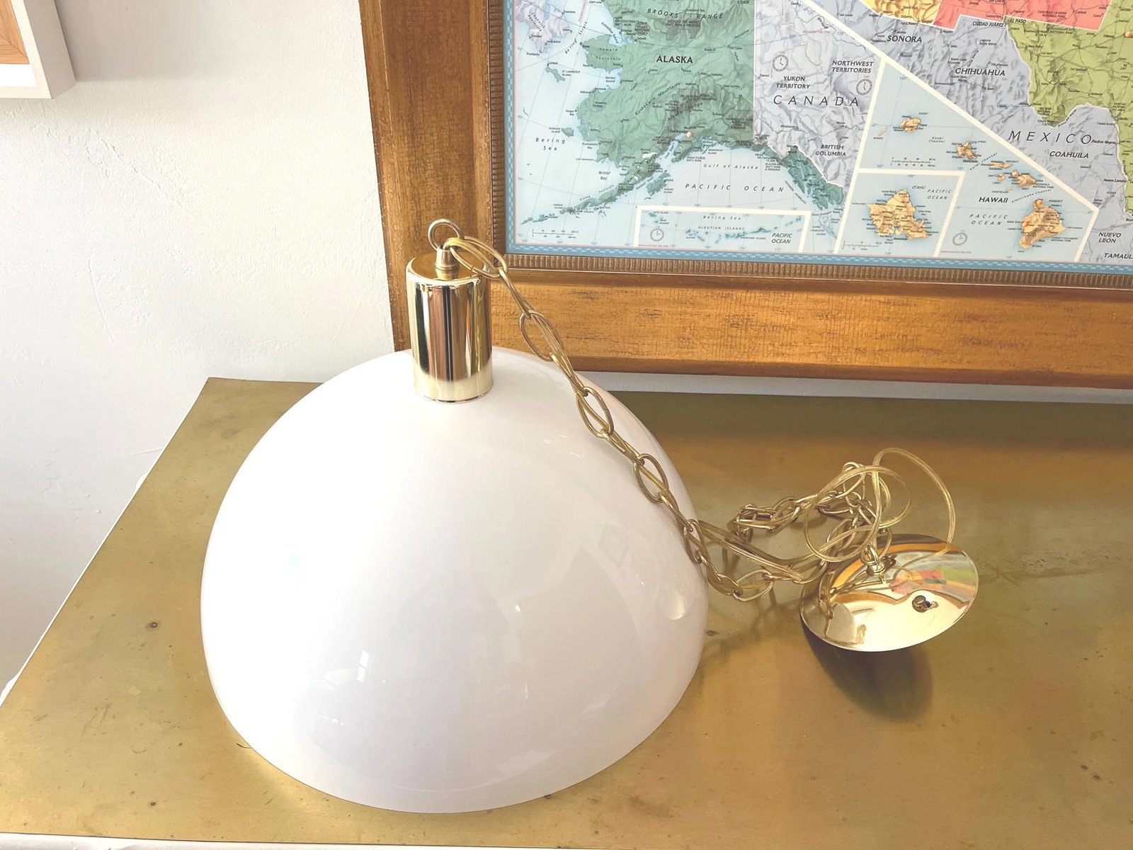 Modern Dome Pendant Light, 1970s - 9