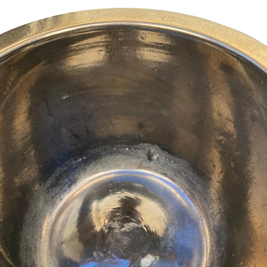 Vintage Metallic Bronze Finish Gainey Pottery Planter/Cachepot - 3