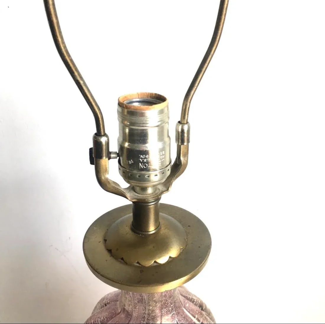 Murano Glass Bullicante Lamp in Opaline Opalescent Pink Vintage 1960s - 10