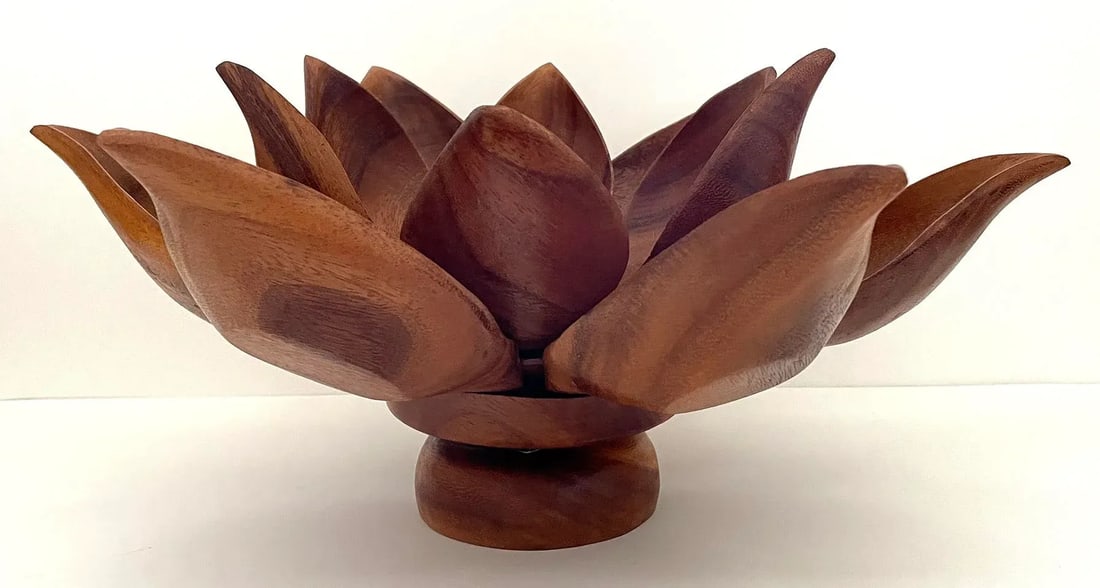 Mid-Century Lotus Flower Serving Centerpiece Set - 13 Pieces - 10