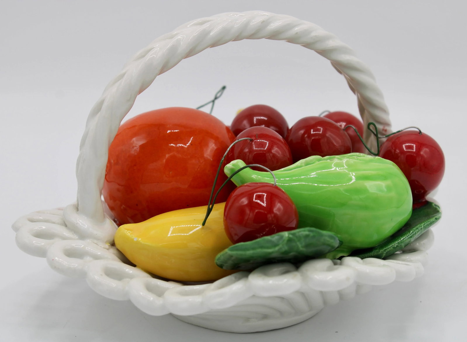 Mid Century Italian Ceramic Fruit Basket - 11