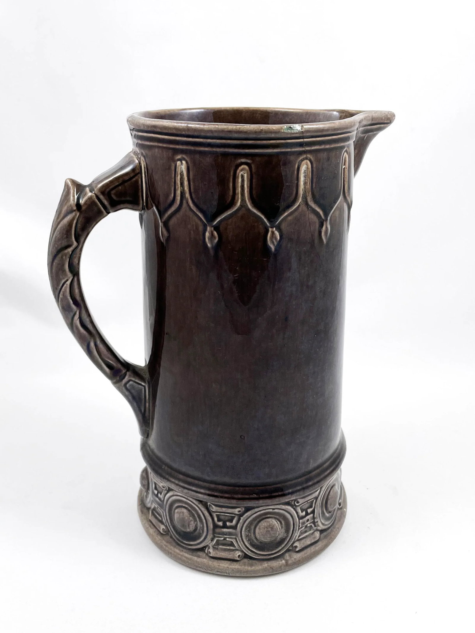 Circa 1880s Griffin, Smith & Hill Etruscan Majolica Cider Pitcher - 8