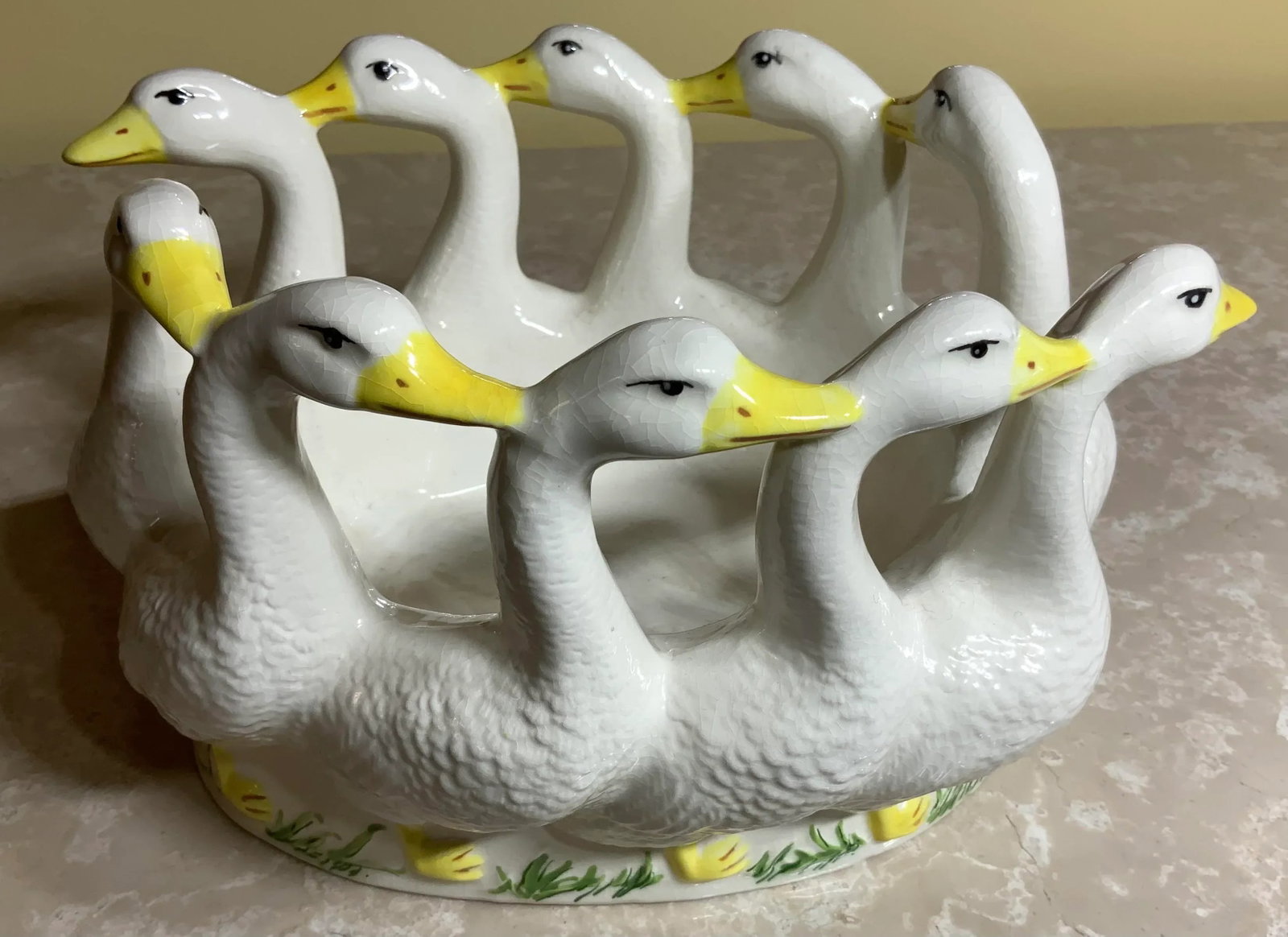 Vintage Porcelain Ducks Candy Dish - 10