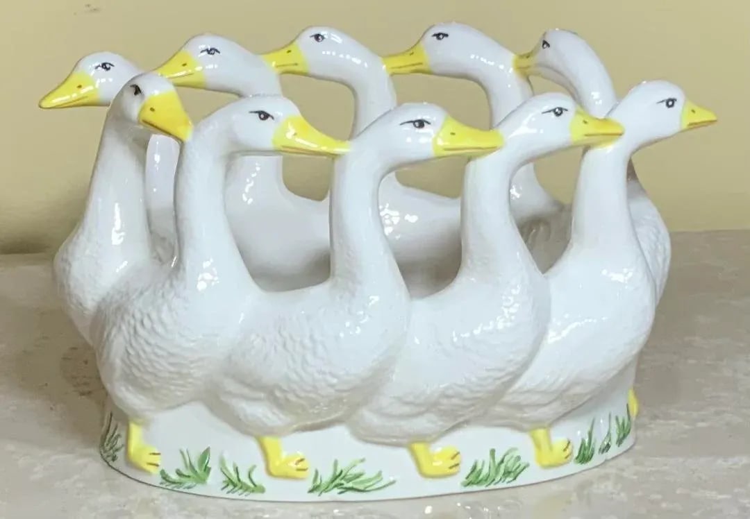 Vintage Porcelain Ducks Candy Dish - 5