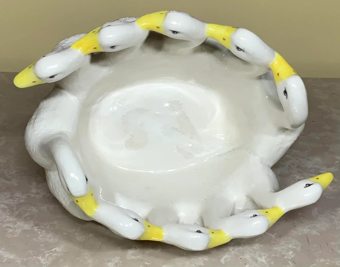 Vintage Porcelain Ducks Candy Dish - 7