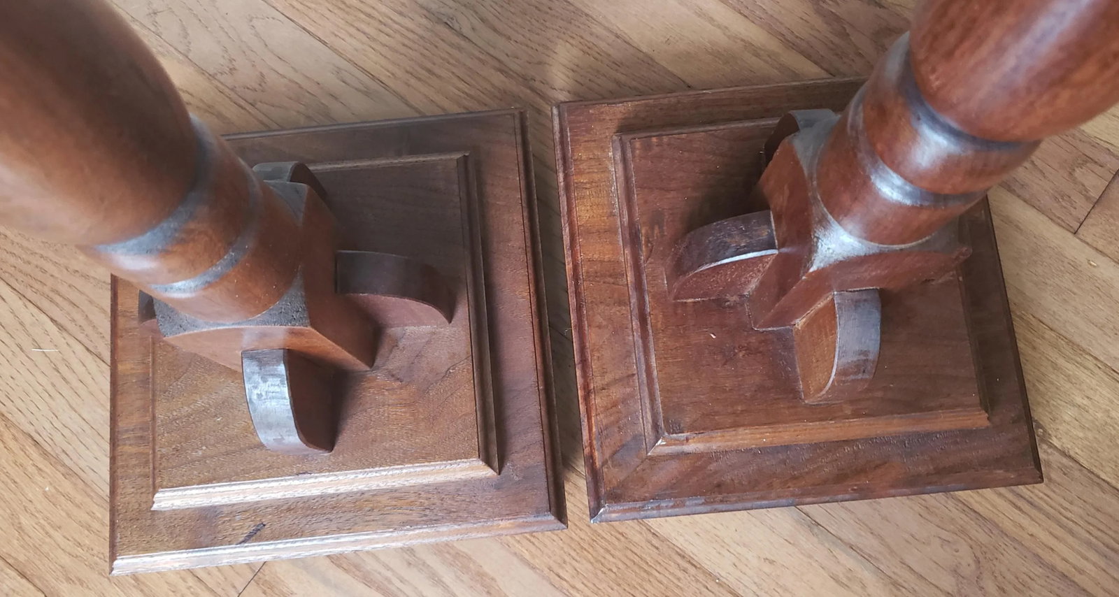 Vintage Torcheres Victorian Style Solid Mahogany Plant Stands - a Pair - 3