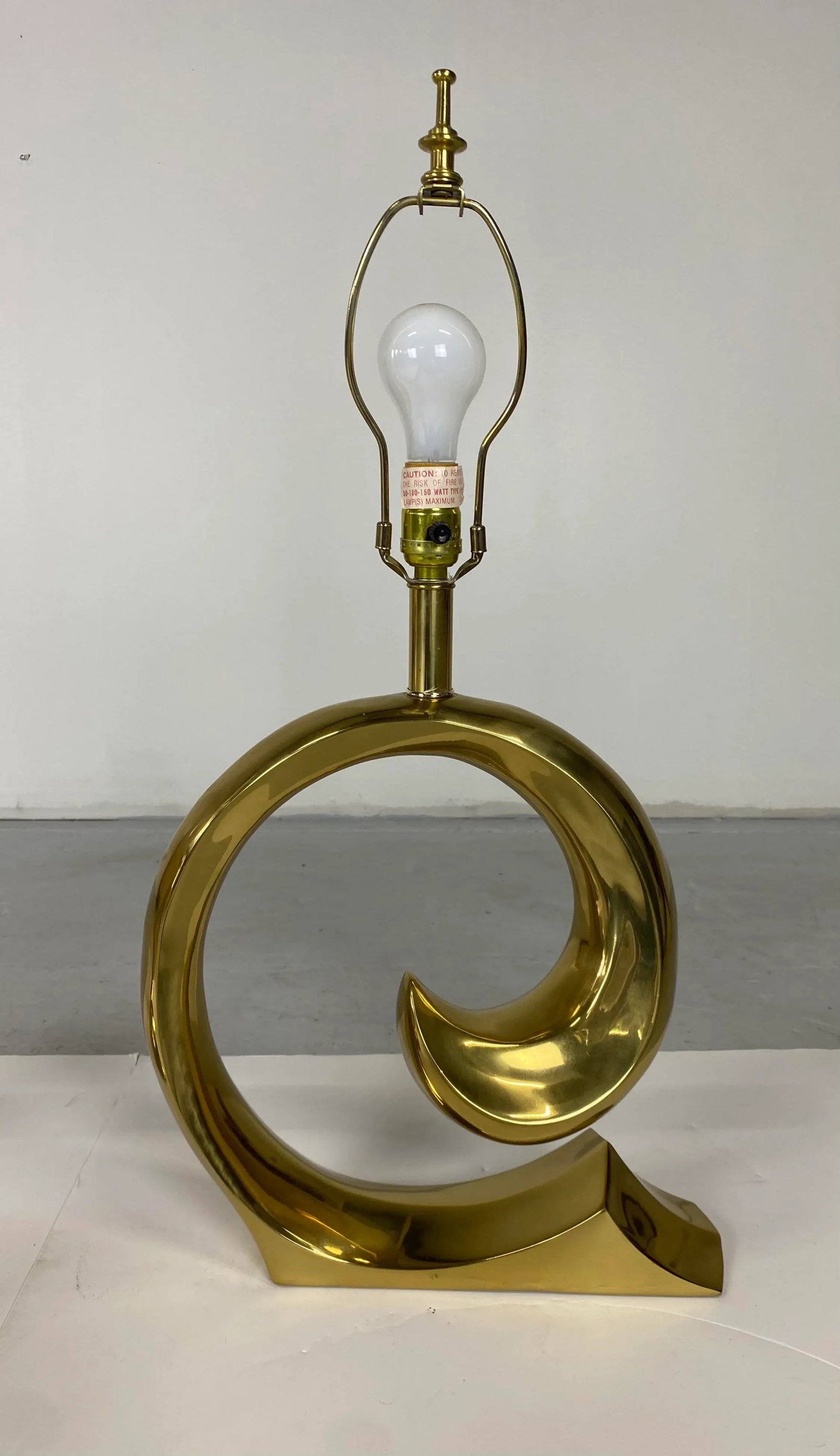1970s Erwin Lambeth for Pierre Cardin Solid Brass Lamps - A Pair - 2