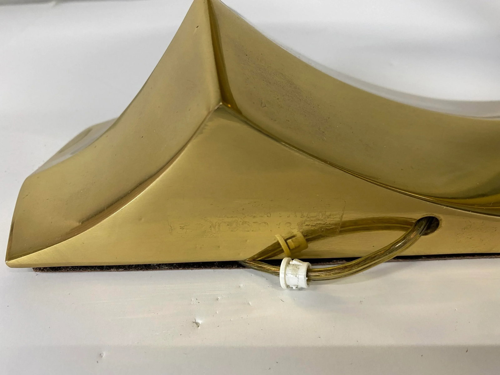 1970s Erwin Lambeth for Pierre Cardin Solid Brass Lamps - A Pair - 4