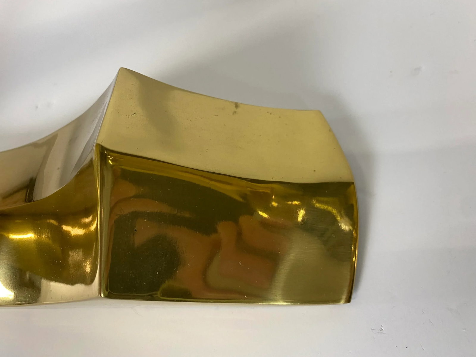 1970s Erwin Lambeth for Pierre Cardin Solid Brass Lamps - A Pair - 5