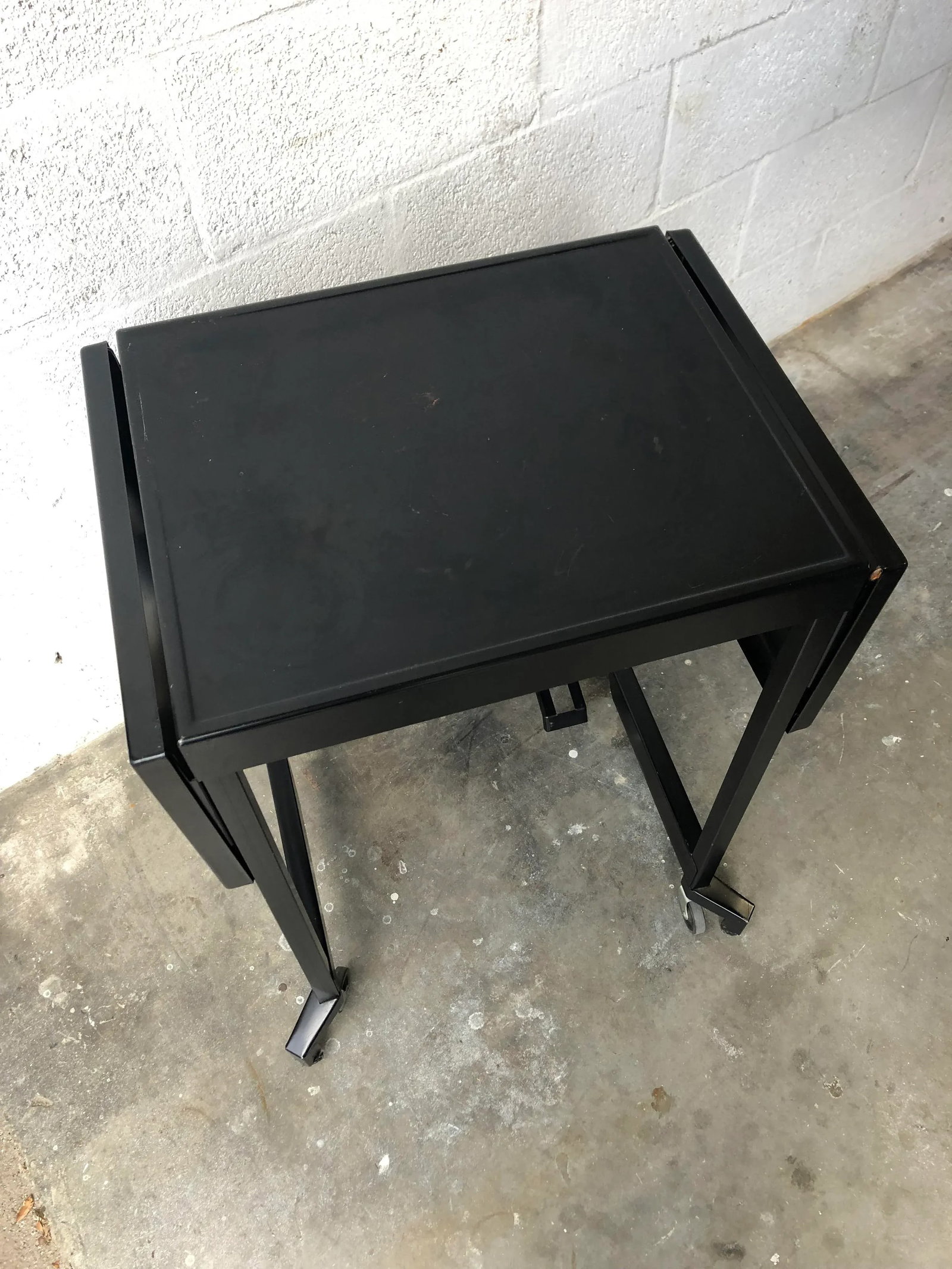 Vintage1970s Ibm Electric Typewriter on Rolling Steel Drop Leaf Cart - 11