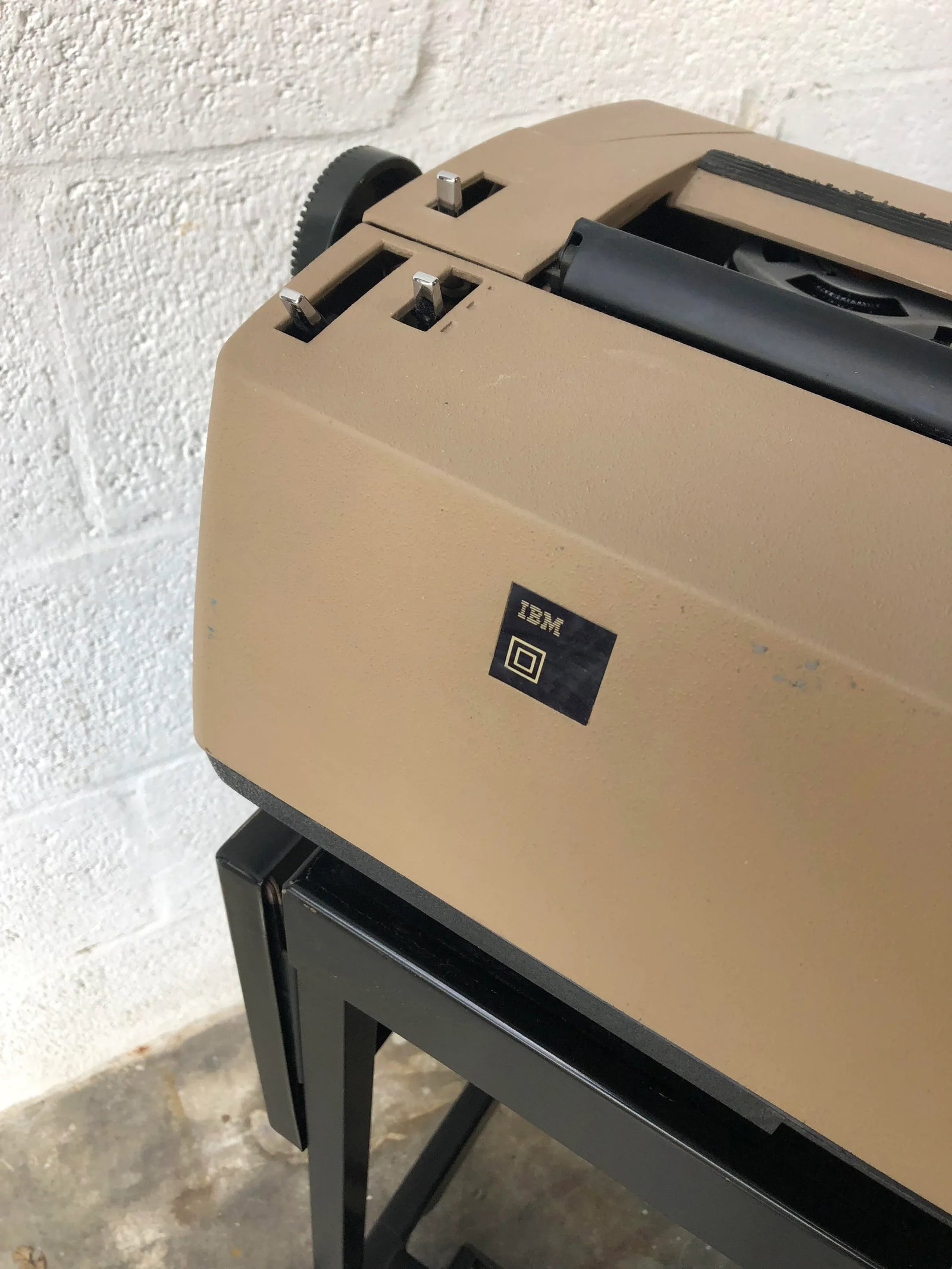 Vintage1970s Ibm Electric Typewriter on Rolling Steel Drop Leaf Cart - 9