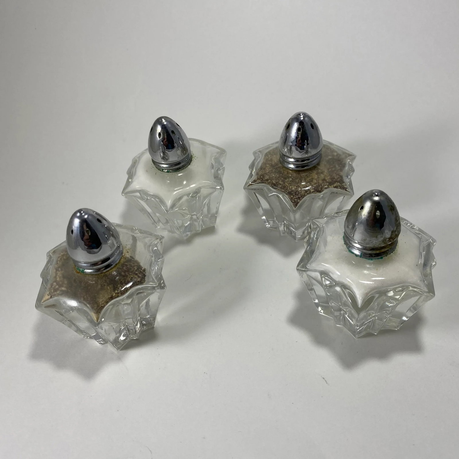 1970s Austrian Salt & Pepper Shakers in Starburst Star Design - Set of 4 - 4