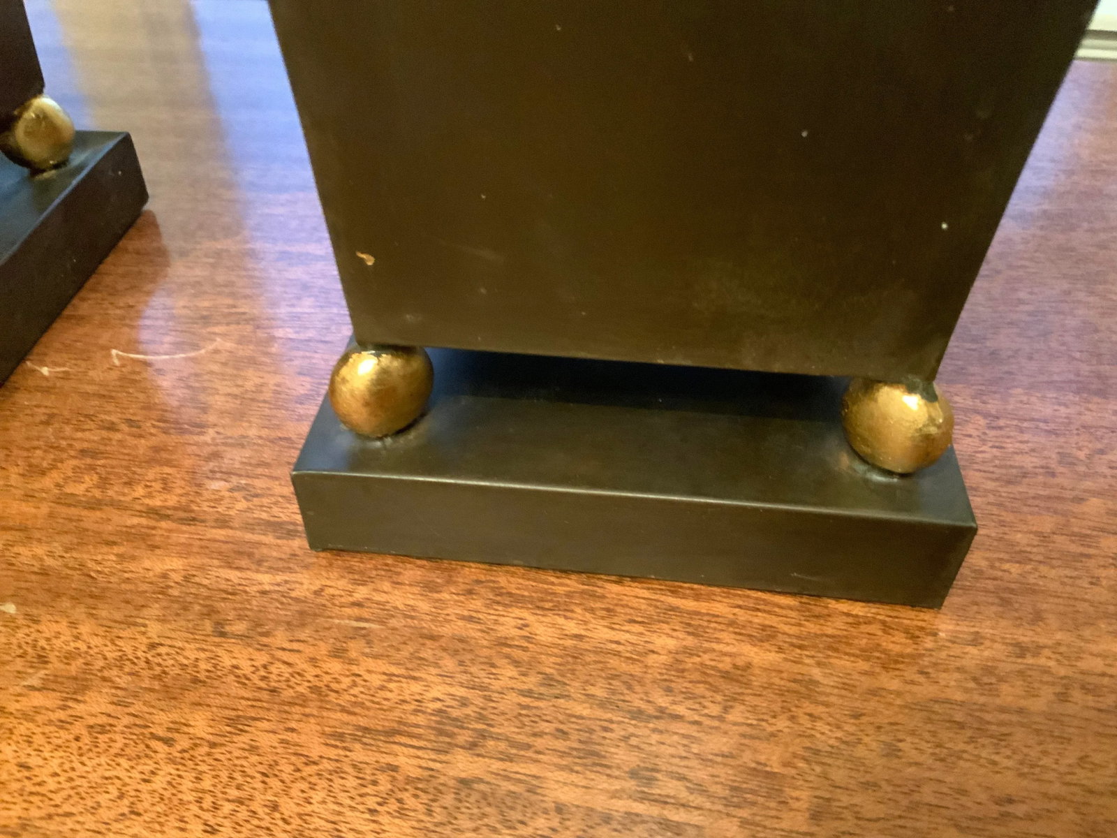 1960s French-Style Chocolate Brown & Gold Planters - a Pair - 10