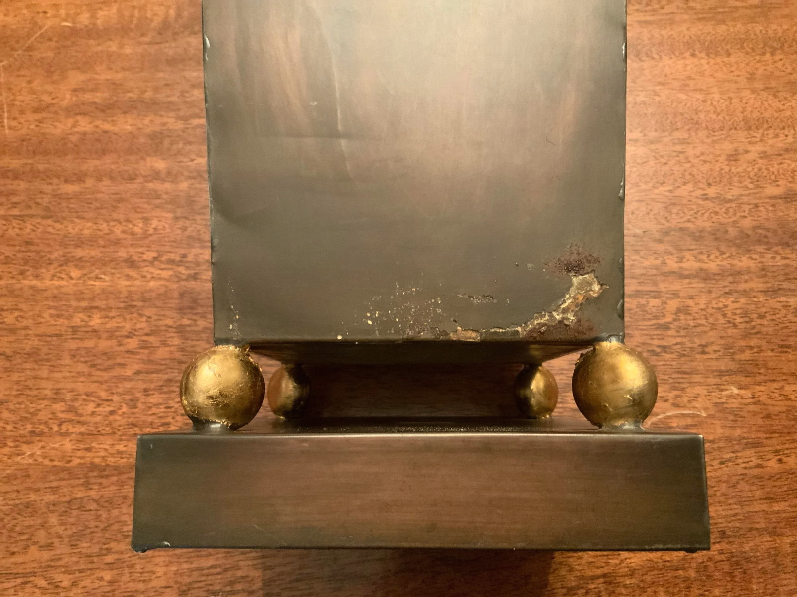 1960s French-Style Chocolate Brown & Gold Planters - a Pair - 11