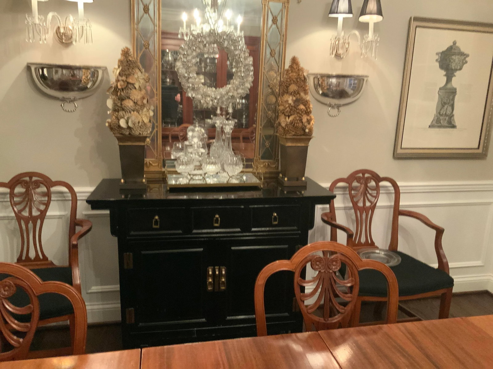 1960s French-Style Chocolate Brown & Gold Planters - a Pair - 12
