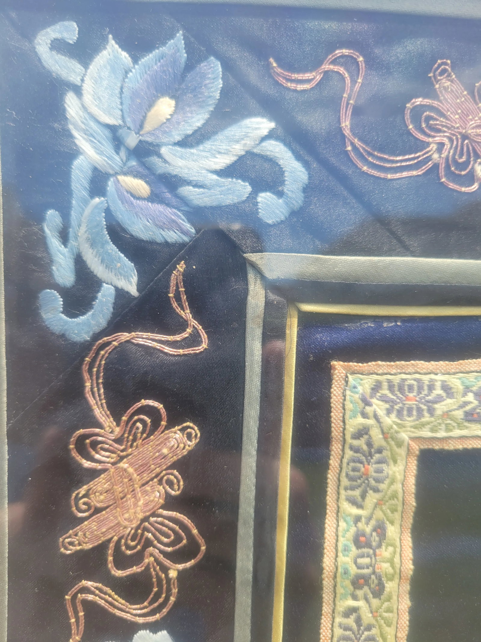 Vintage Asian Framed Embroidery - 7