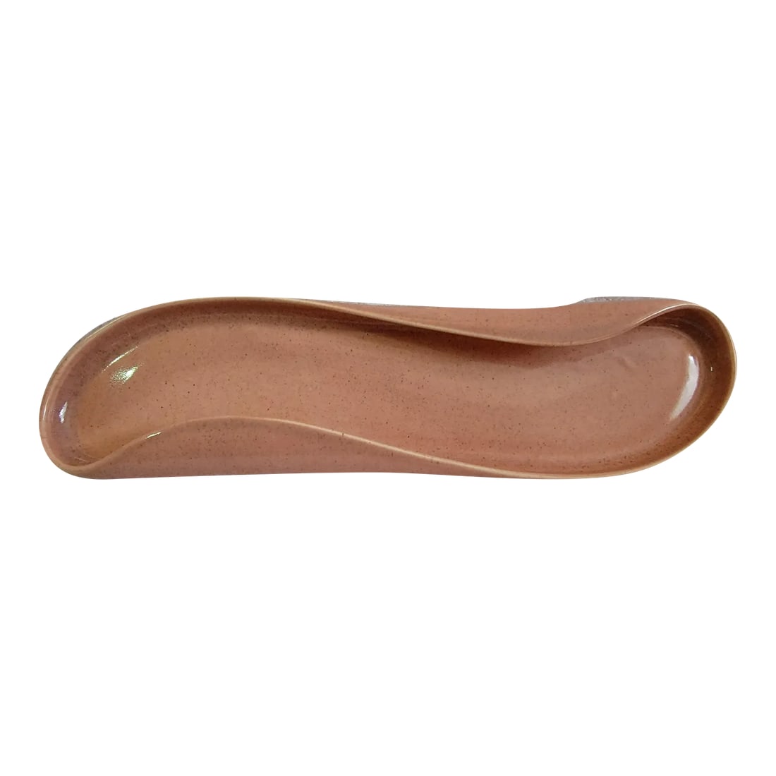 Mid Century Russel Wright Pottery Coral Pink American Modern Fold Relish Tray (1 of 5)