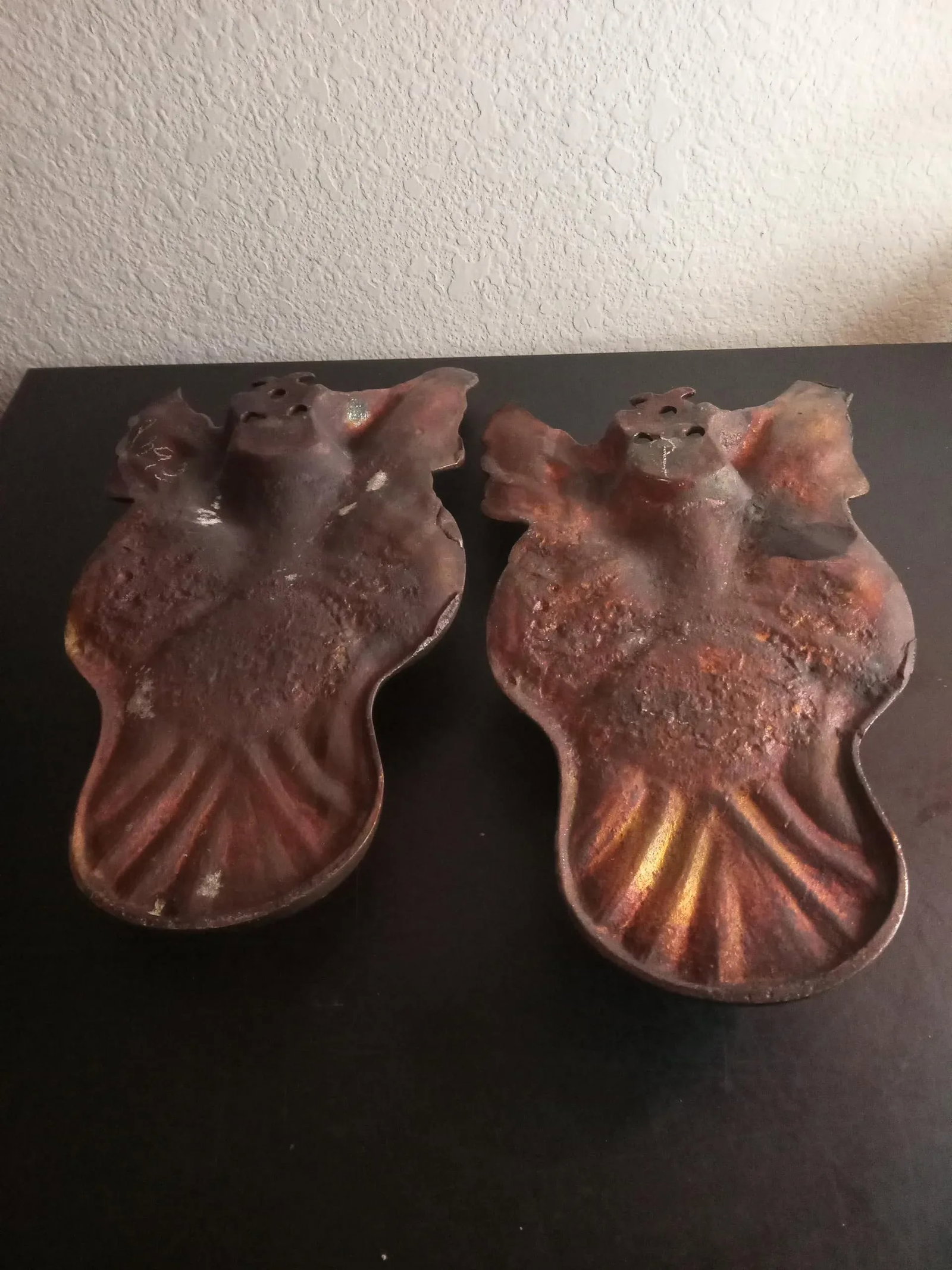 1970s Bronzed Sculpture of Winged Angel Wall Decor- Set of 2 - 3