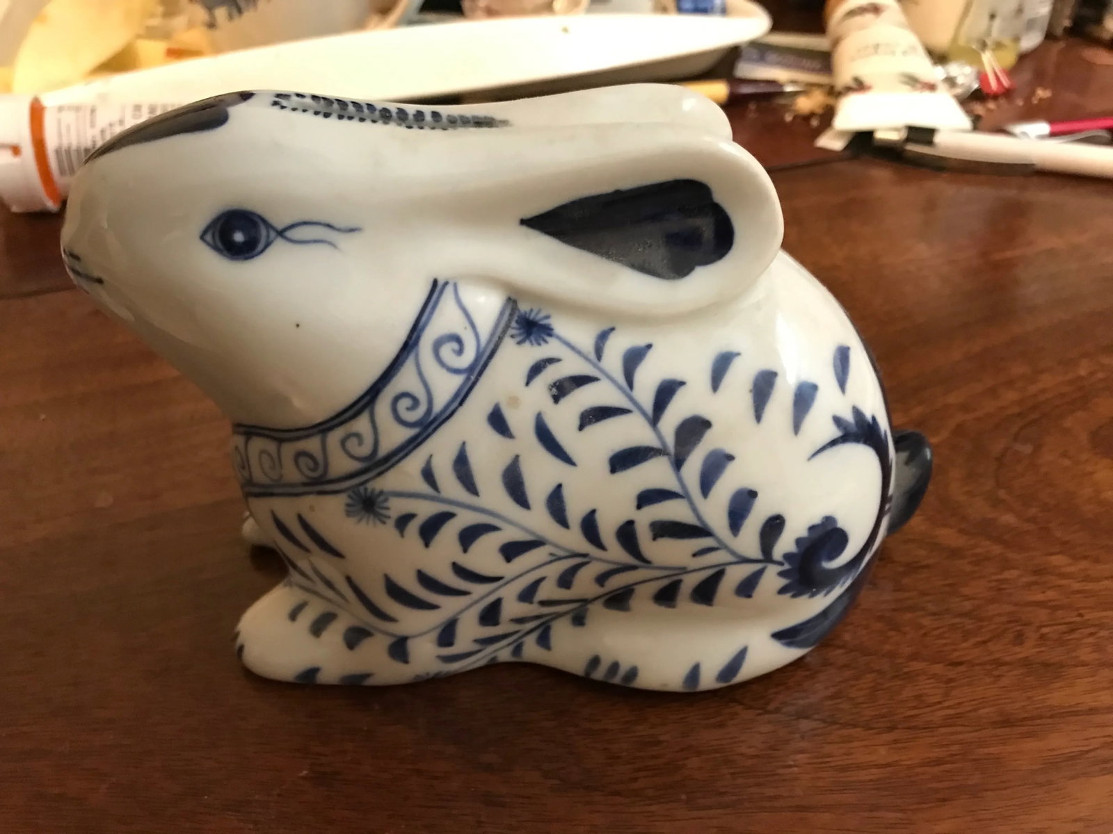 Vintage 1960s Porcelain Bunny Bank - 3