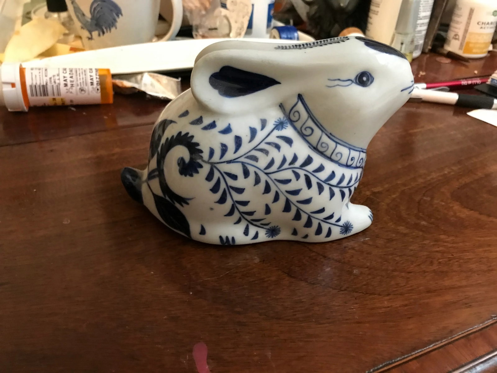Vintage 1960s Porcelain Bunny Bank - 4