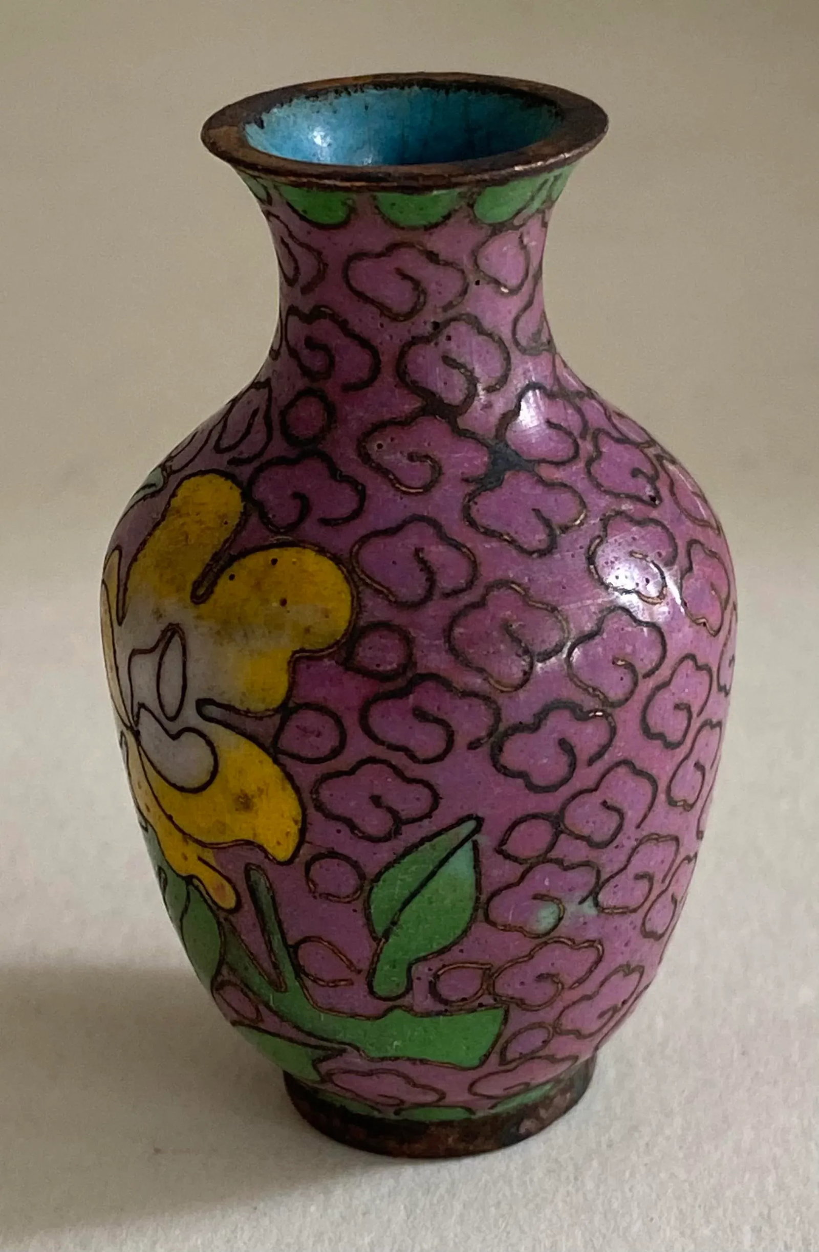 Antique Chinese Cloisonne Miniature Vase - 4