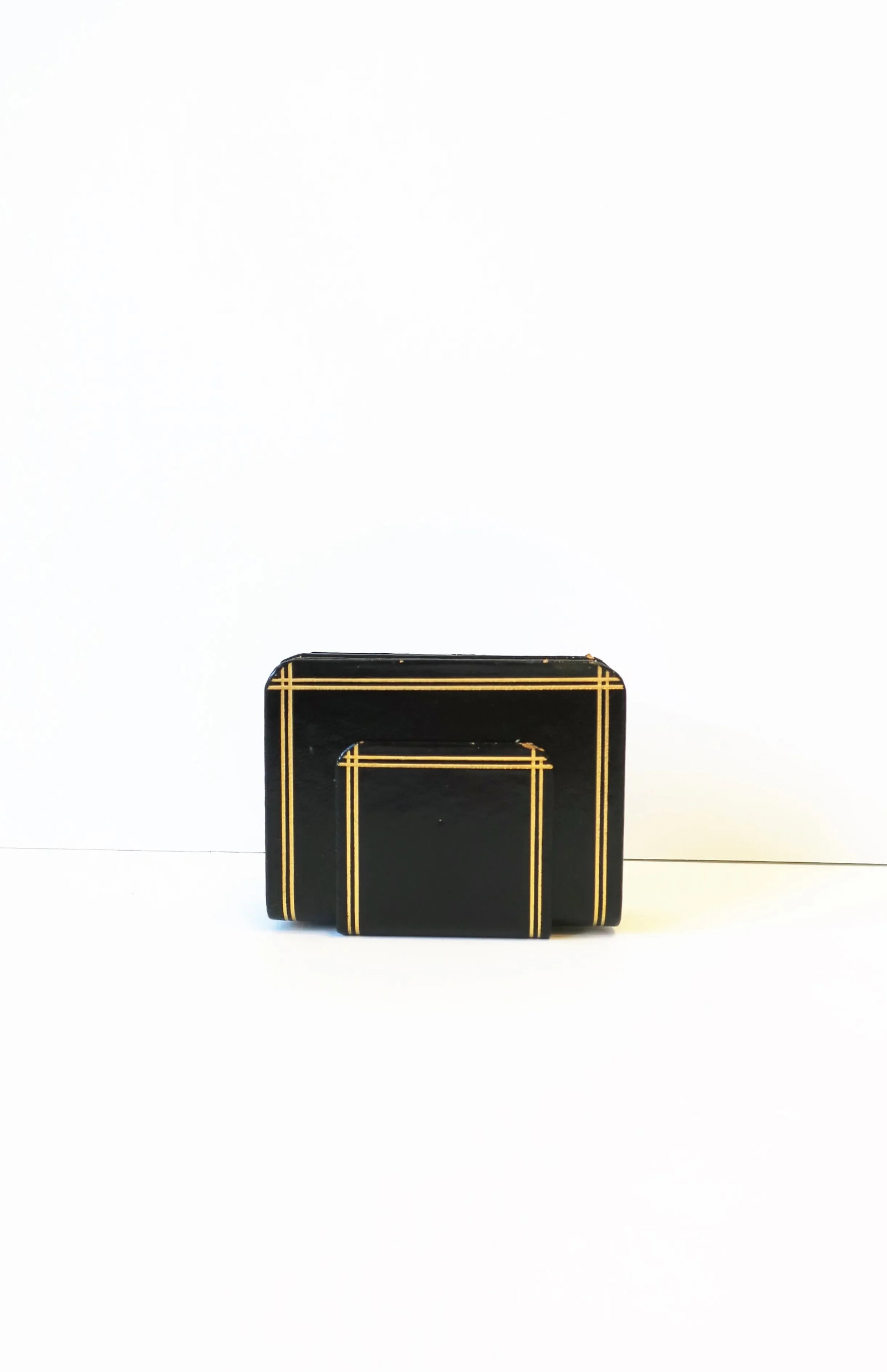 Vintage Playing Cards in Black and Gold With Greek Key Design - 8